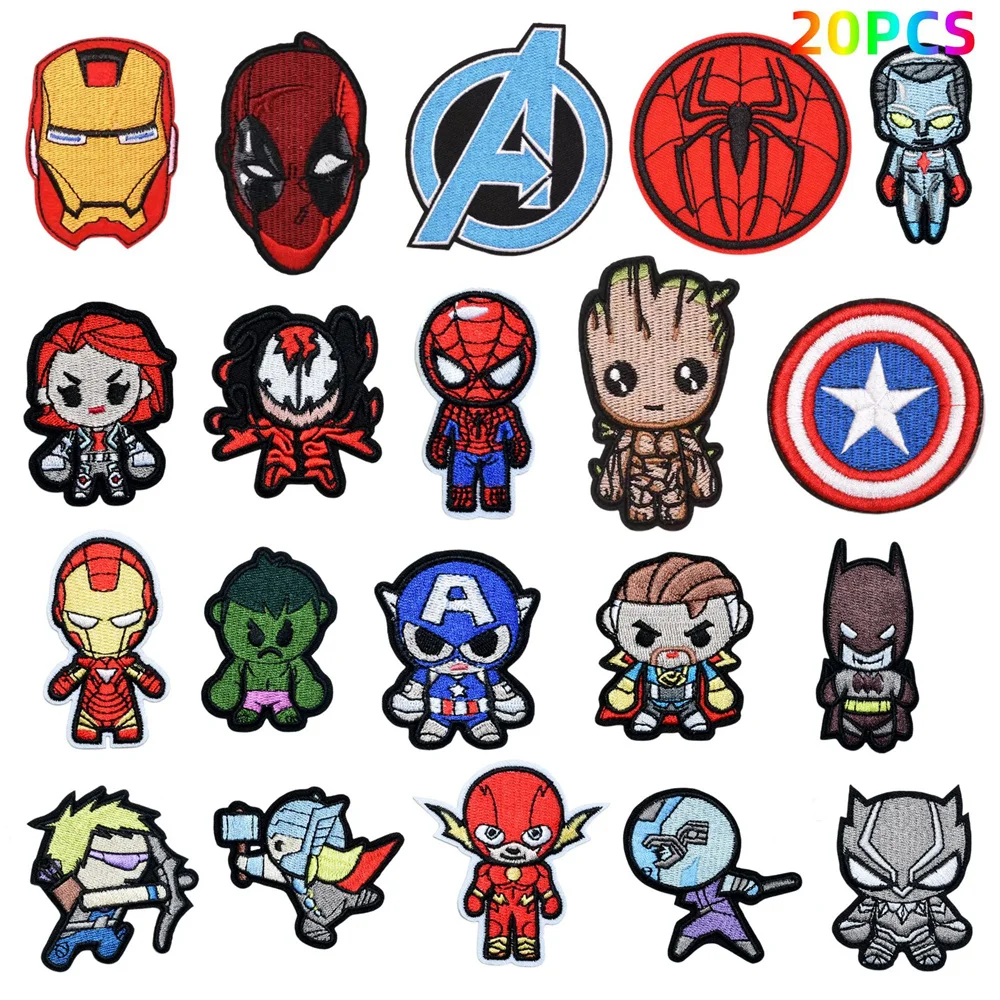 

Marvel Spiderman Avengers Superhero Embroidery Patch Clothing Thermoadhesive Patches on Clothes DIY Garment Jacket Accessories