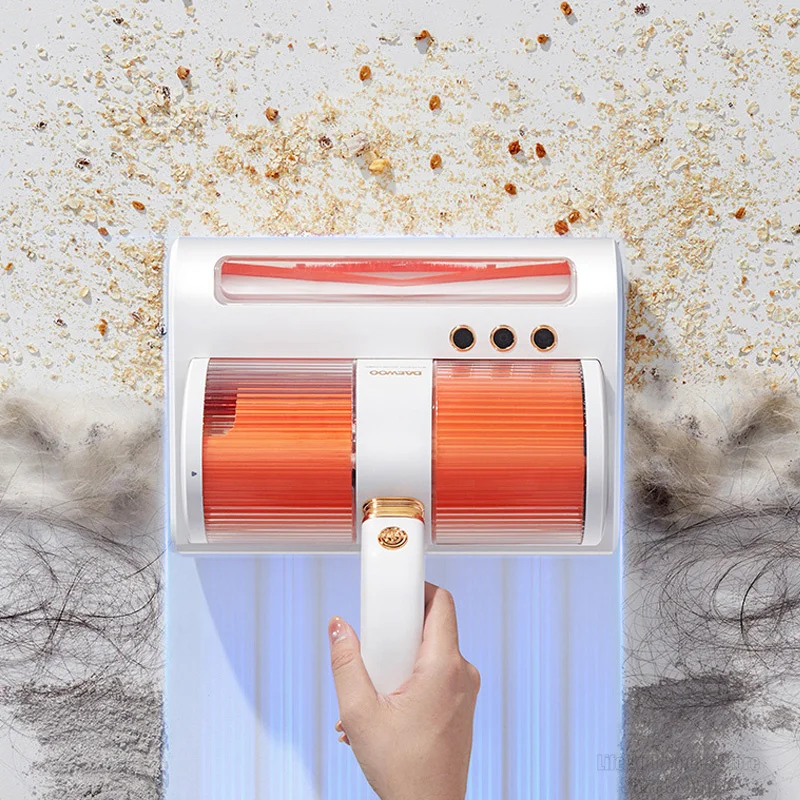 DAEWOO V2 Mite Remover Vacuum Cleaner For Bed Sofa Quilt 14KPA Strong Suction Mites Pet Hair Dust Removal Cleaning Appliances