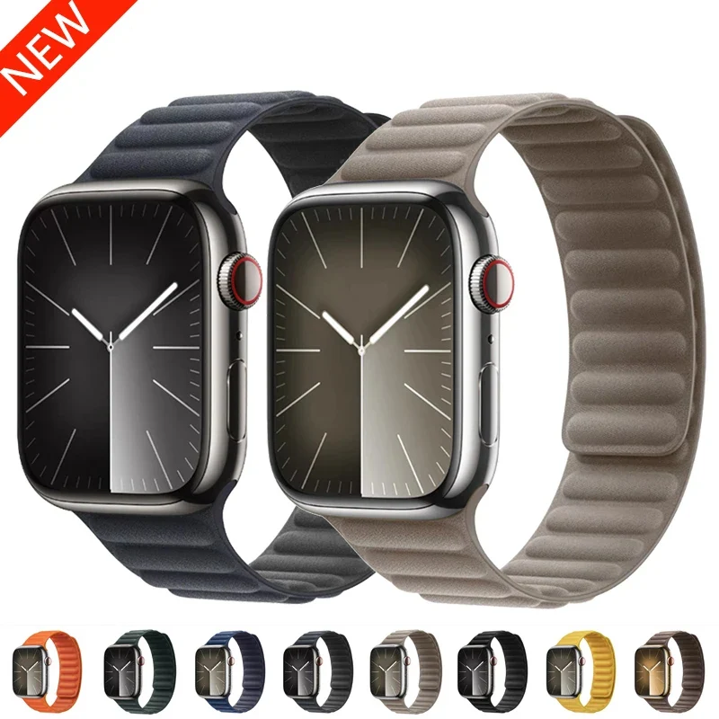 애플 워치 밴드용 미세 직조 마그네틱 루프, 울트라 2 44mm 45mm 49mm 41mm 46mm 42mm 40 팔찌, iWatch 시리즈 10 9 8 se 7 6 스트랩