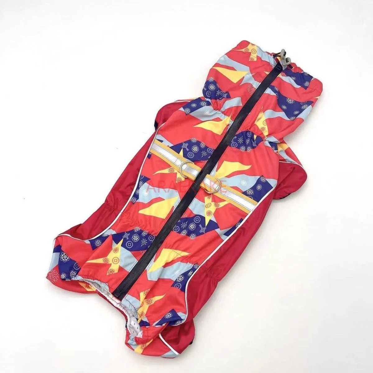 Corgi dog all inclusive four legged raincoat medium-sized dog pet dog belly guard tractable waterproof clothes in rainy days