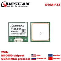 QUESCAN G10A-F33 UBX M10050 25Hz GPS GNSS Module UBX Protocol NMEA Support GLONASS Galileo Beidou QZSS SBAS