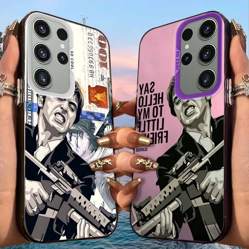 Матовый чехол T-Tony M-Montana S-Scarface для Samsung Galaxy A36 A35 A34 A32 A30 A26 A25 A24 A23 A22 5G 4G A20 A16, акриловый чехол