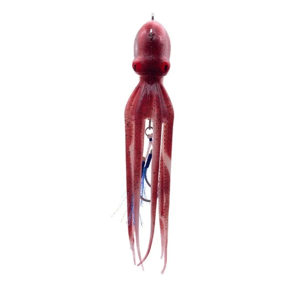 175g Weight Soft Jig Bait 200g Weight UV Luminous Octopus Squid Jig Soft Body Design Assist Hooks Included UV Luminous Jig Bait view 3