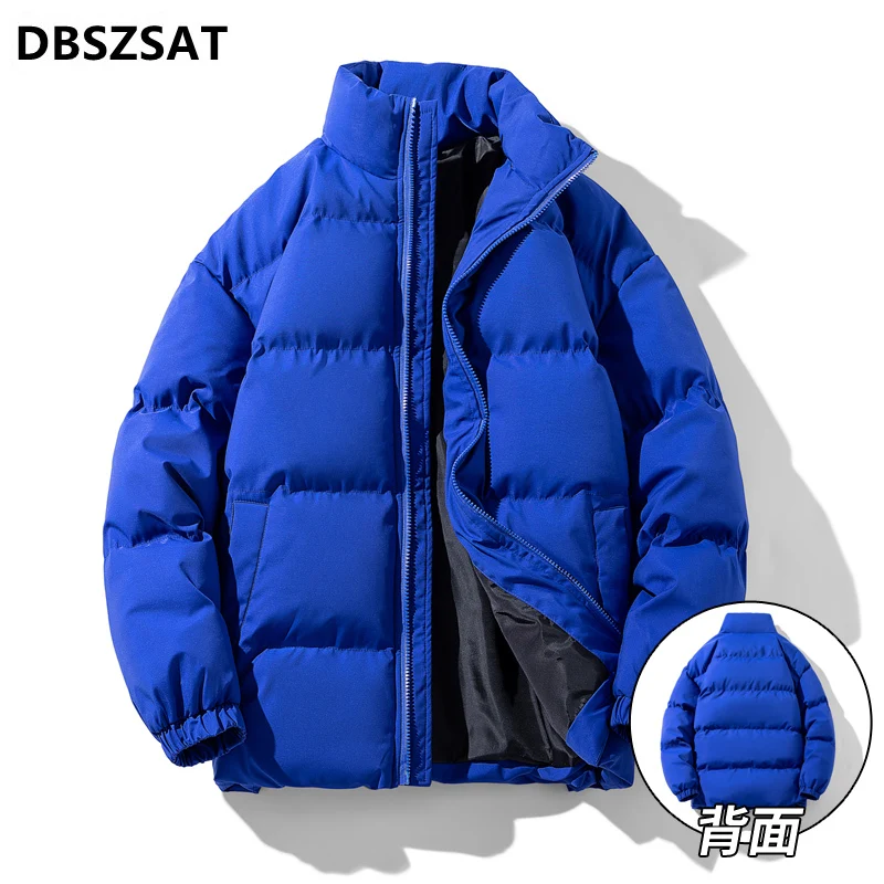 2023 new Outdoor Thick Warm Men\'s Winter Solid Color Hooded Jacket Parka Outwear Casual Fashion Windbreaker Zipper Tops Coat