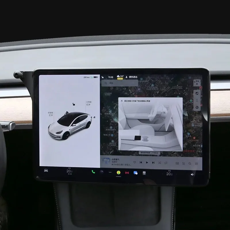Für Tesla Modell 3 Modell Y Juniper Auto Zentrale Steuerung Bildschirm Basis Halter 2019-2025 Up Handy Halterung Lagerung box Stehen