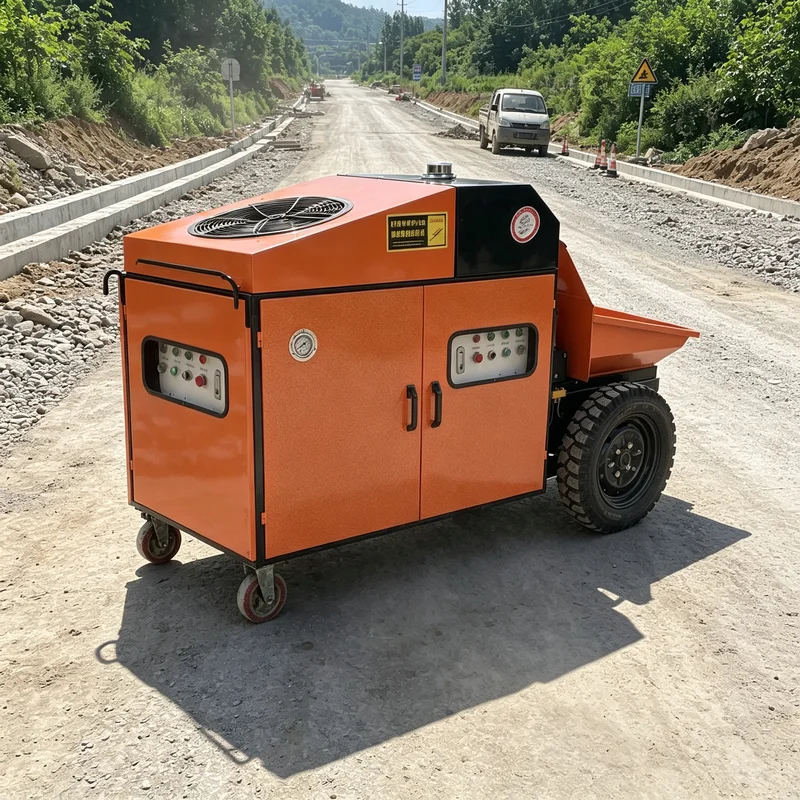 15kW Diesel Concrete Pump 100m Vertical Trailer Type Hydraulic for Foundation Work Contractors