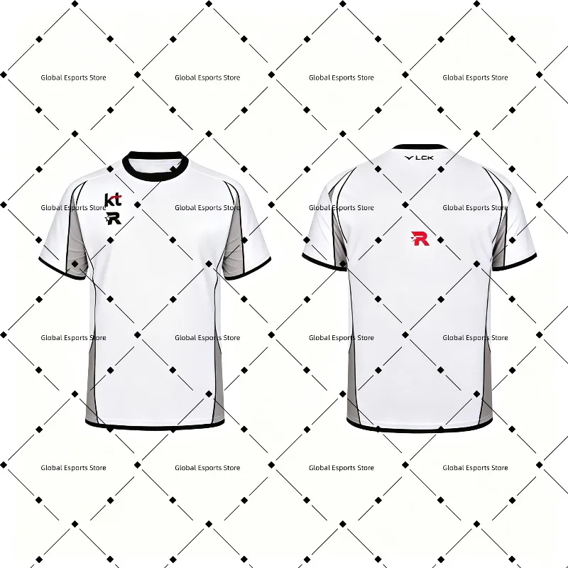 2026 KT ESports Club Team Jersey T-Shirt Digital Print Pattern Valorant LOL Csgo Short Sleeve T-Shirt