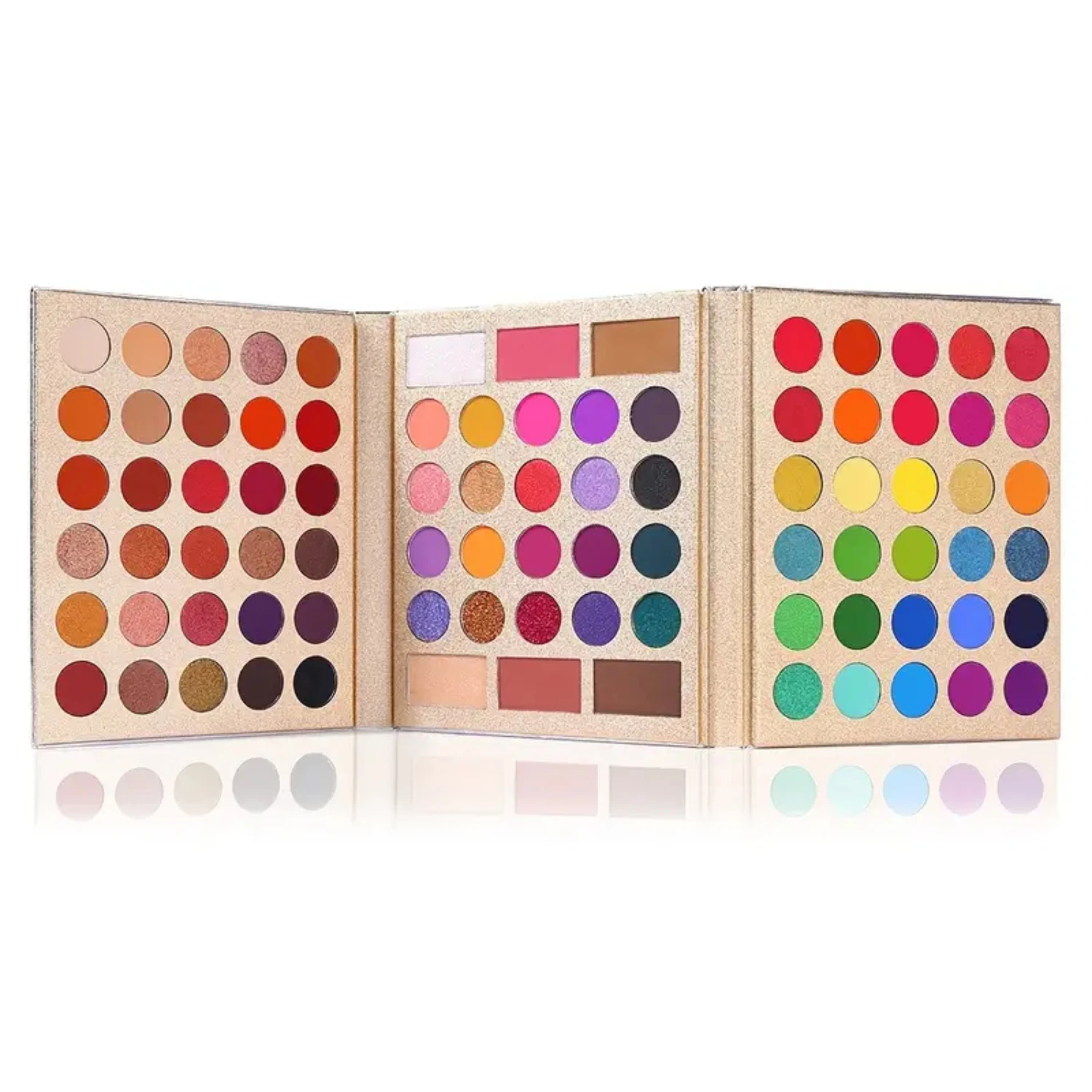 Smooth and creamy 86-color glitter eyeshadow palette for enhancing your feminine eye makeup look. Hypoallergenic and long-lastin