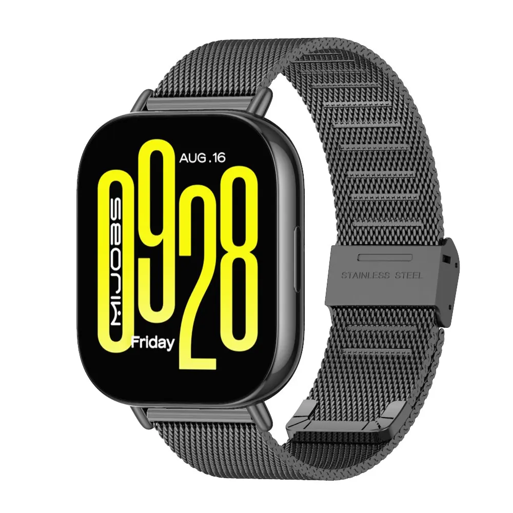 حزام لساعة Redmi Watch 5 Active Watchband لـ Redmi Watch 5 Lite سوار معصم معدني من الفولاذ المقاوم للصدأ بديل الساعة الذكية