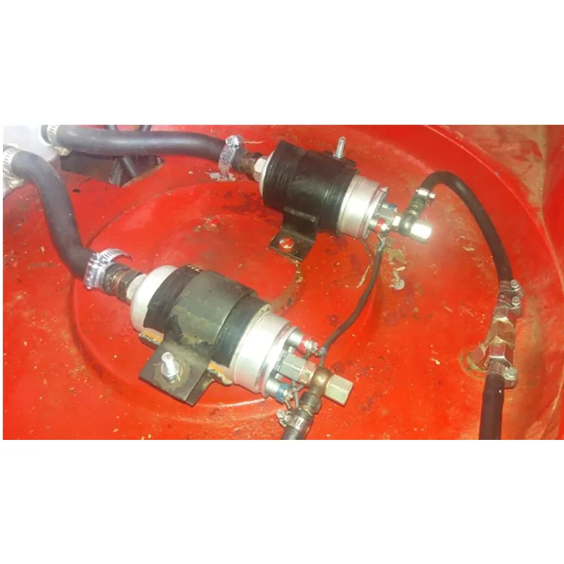 RASTP-Stainless Steel High Quality External Fuel Pump 044 Poulor 300LPH Color Silver RS-FP010