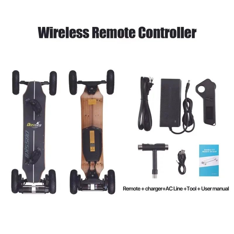 Airo Electric Skate H2C-01 Pro Longboards All Terrain Electric Skateboard Belt Motor  Electric Rollers Skating