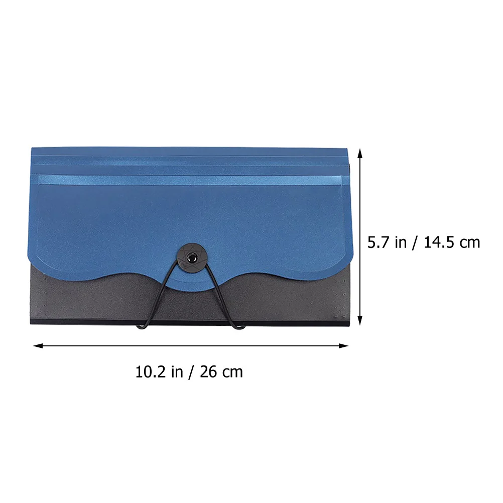 Plastic Accordion Folder Small File Organizer Portable Document Holder For Receipts Cards Tickets Multi-Layer Storage Bag