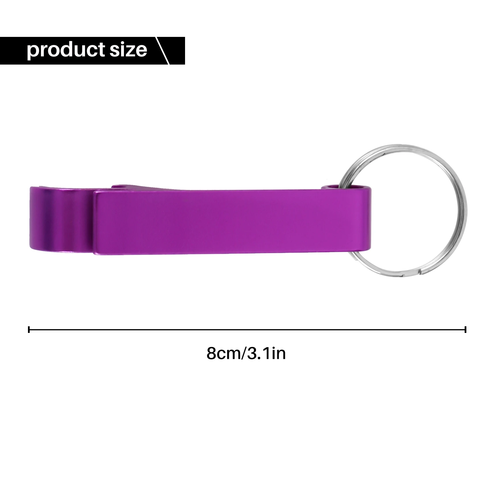J1UL1N 100Pcs 8 Color Metal Bottle Opener, Split Key Ring Chain Keychain Bulk Aluminum Pocket Claw Bar Soda Beer Bottle Opener