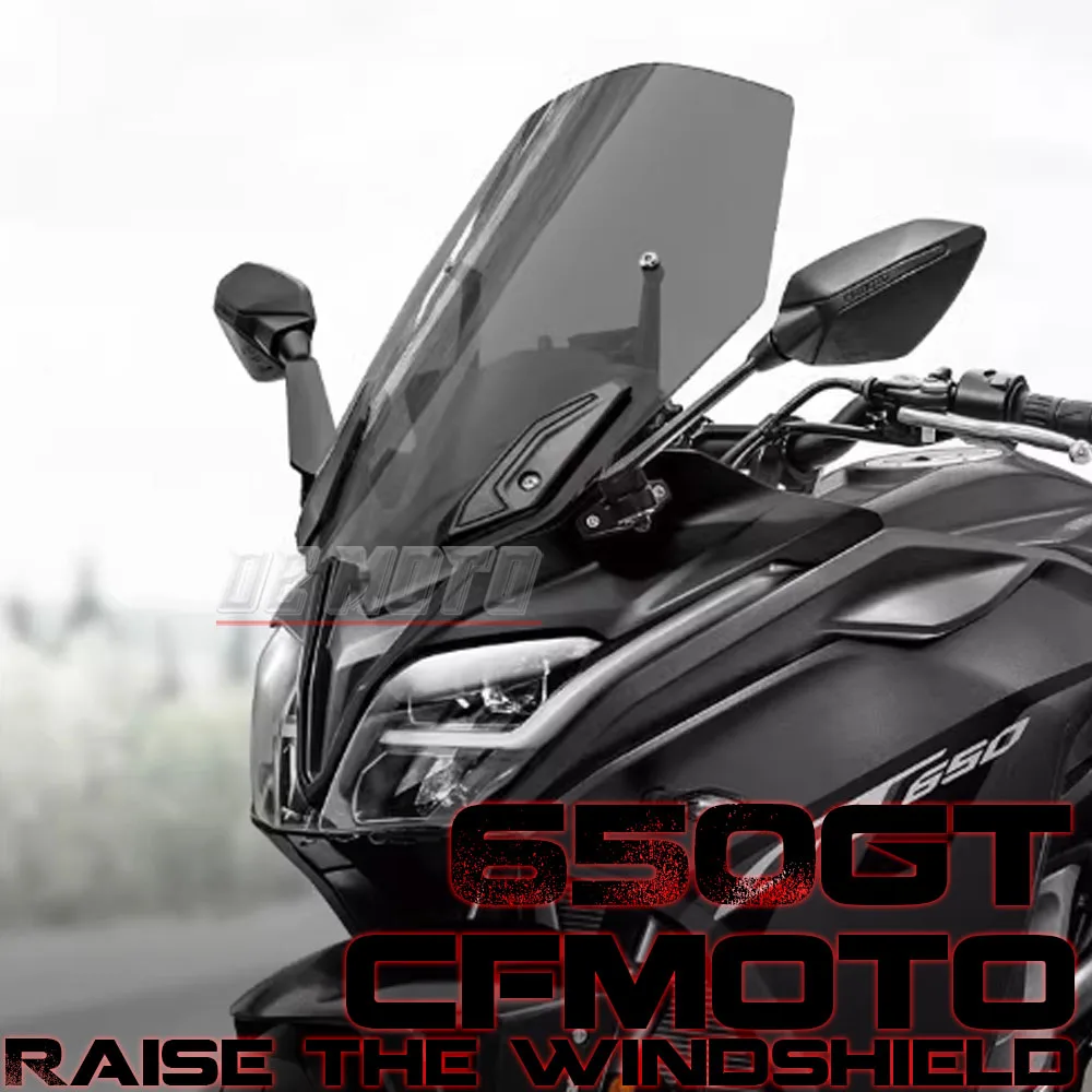 

FOR CFMOTO 650GT Raise The Windshield GT650 650 GT Front Windshield Modified Wind Deflector Heightened Rain Shield Accessories