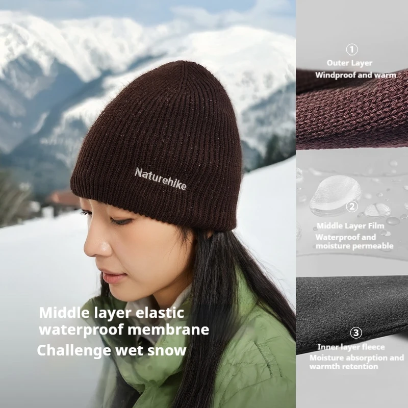 

Naturehike уличная ветрозащитная вязаная шапка красивый флис приятный для кожи мягкий средний слой эластичная водонепроницаемая мембрана легкий вес