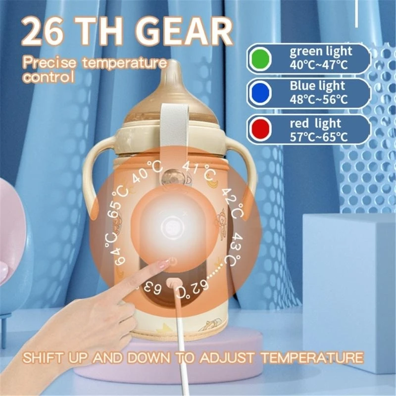 J15U USB سخان زجاجة الطفل مع ميزة الحرارة السريعة قابل للتعديل درجة الحرارة أكثر دفئا سهل الحمل للآباء المشغولين أثناء الحركة #4