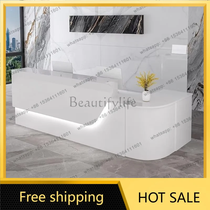 XX.Unique Luxury Reception Desks Minimalist Aesthetic Simple Modern Reception Desks Design Shop Mostrador Commercial Furniture