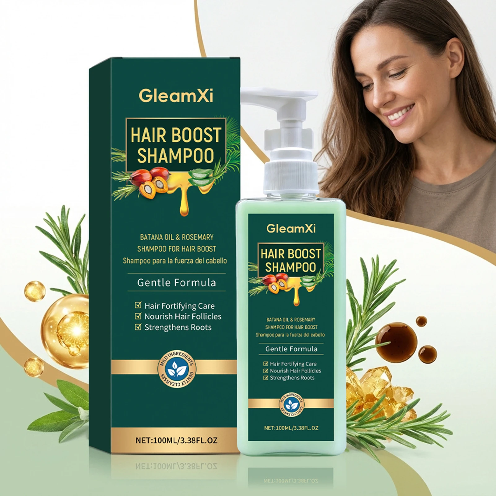 Sulfate-Free Herbal Shampoo Natural Botanical Deep Cleansing Nourishing Herbal Hair Wash For All Hair Types And Color-Treated