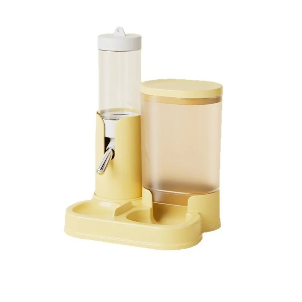 2 IN 1 Hamster Water Dispenser Leak-Proof Easy To Clean Food Feeding Bowl Durable Prevent Spilling Automatic Feeder Pet Drinking