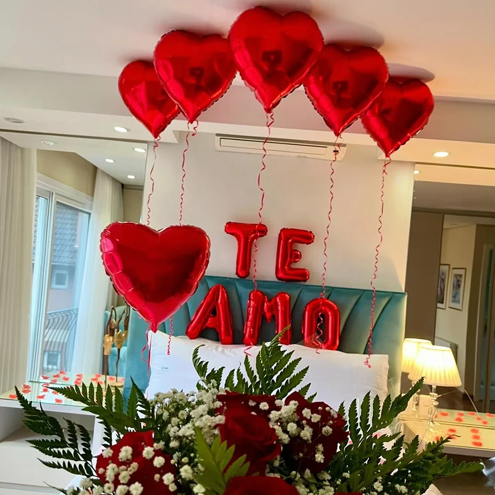 Spanisches Ich Liebe Dich Te Amo Banner Ballon Valentinstag Hochzeitstag Geburtstag Vatertag Dekoration Ballon – Detail 2