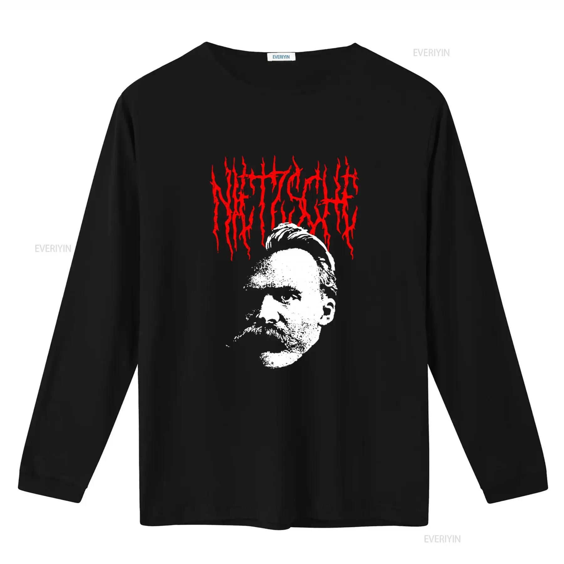 Friedrich Nietzsche Philosophy T shirt Stylish Philosopher Print for Intellectuals vintage Washed Unisex designer clothes