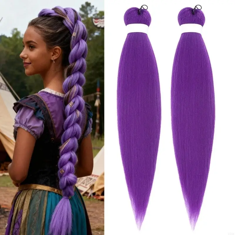 الأرجواني جديلة تطويلة شعر من الألياف هيربيسي لعروض المسرح المهرجانات اتفاقيات أنيمي التشابك برهان تصميم Y166 #3