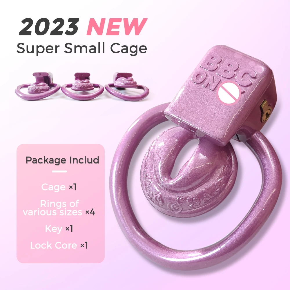 

BBC Only CD TS Super Small Pussy Vaginal Chastity Cage Devices 4Rings Ladyboy Male Cock Cage Penis Ring Lock BDSM Men'S Sex Toys