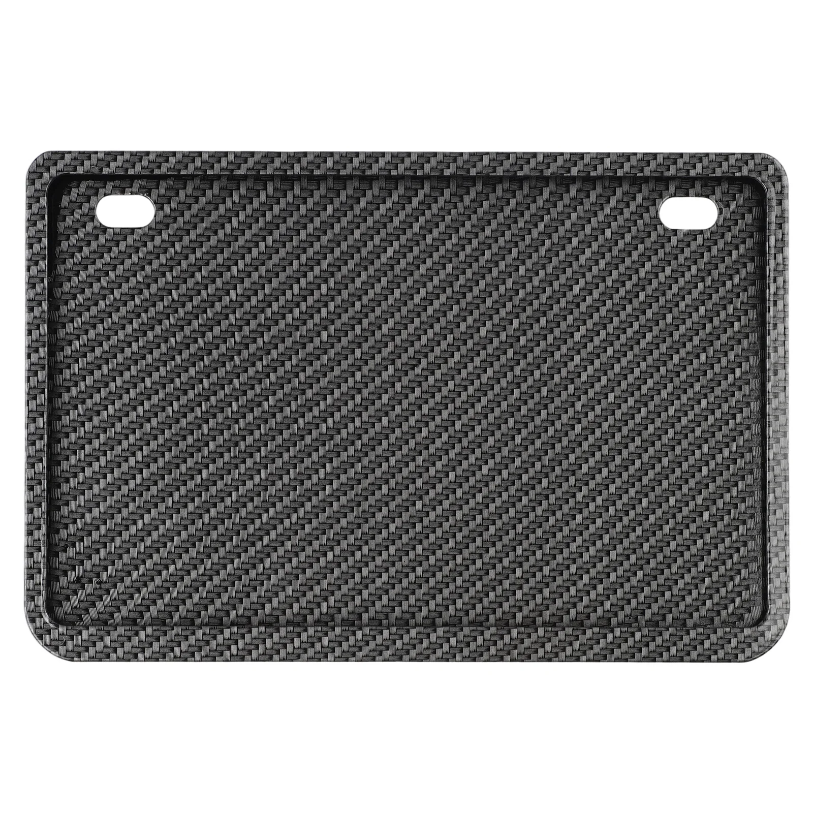 1Pcs Car  License Plate Hollow Solid Double-layer Motorcycle License Plate Frame Carbon Grain Aluminum Alloy License Plate Frame