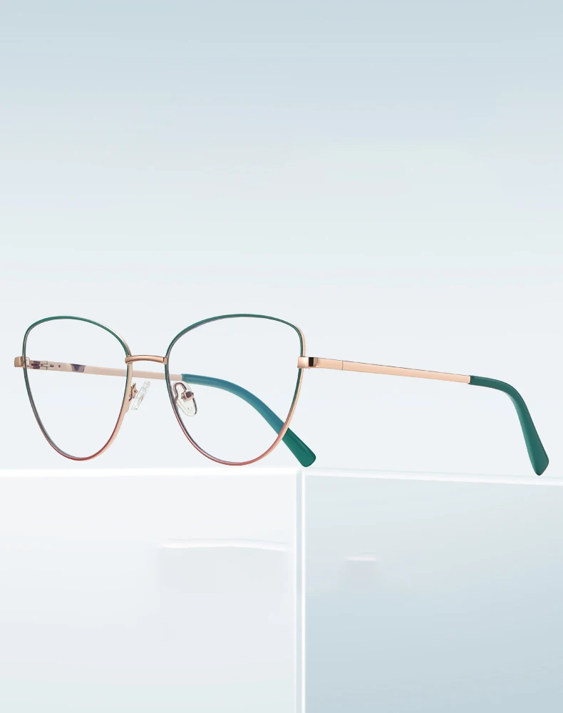 

JMISUS Custom Square Prescription Glasses Women High-quality Metal Butterfly Frame Photochromic Gray Optical Eyewear