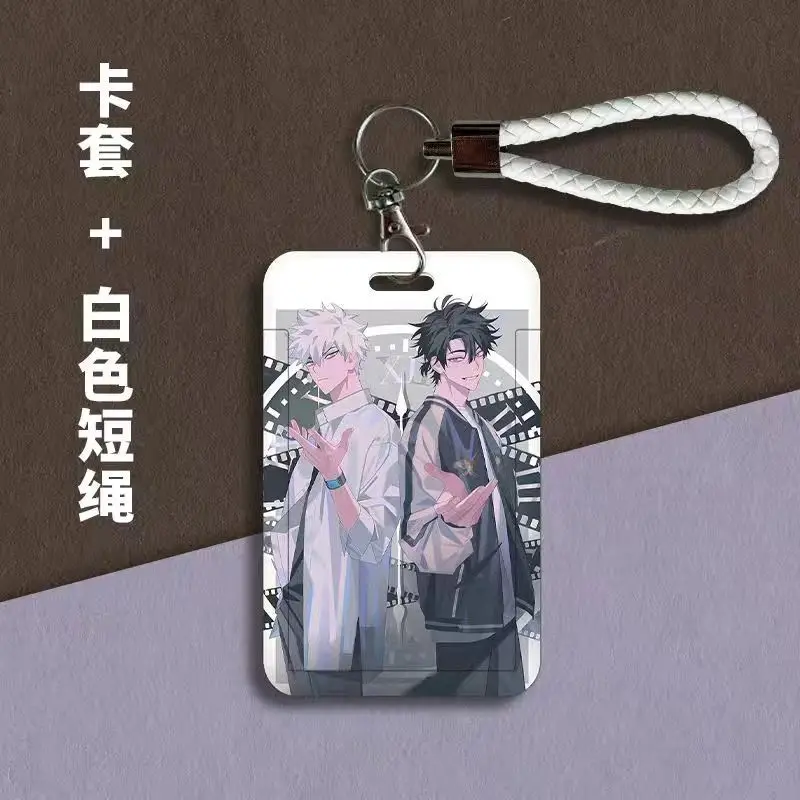 Time Agent Keychain Cute Anime Card Cover Cheng Xiaoshi Lu Guang Cosplay Key Ring Lanyard Bus Card Set Pendant Jewelry Fans Gift