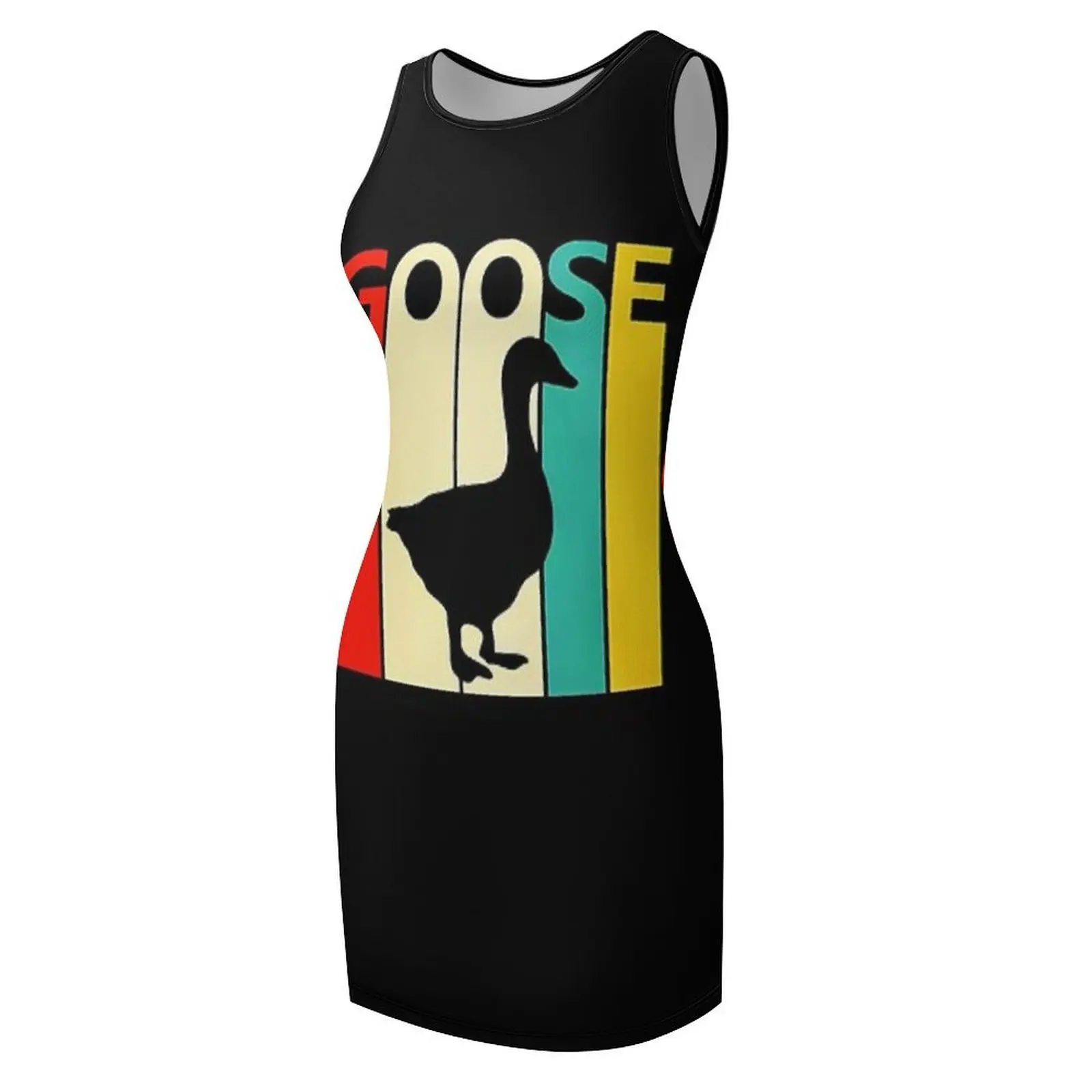 Oie animal t-shirt sans manches robe d'été robes dames 2025 robe d'été pour les femmes robe de plage femmes été 2025