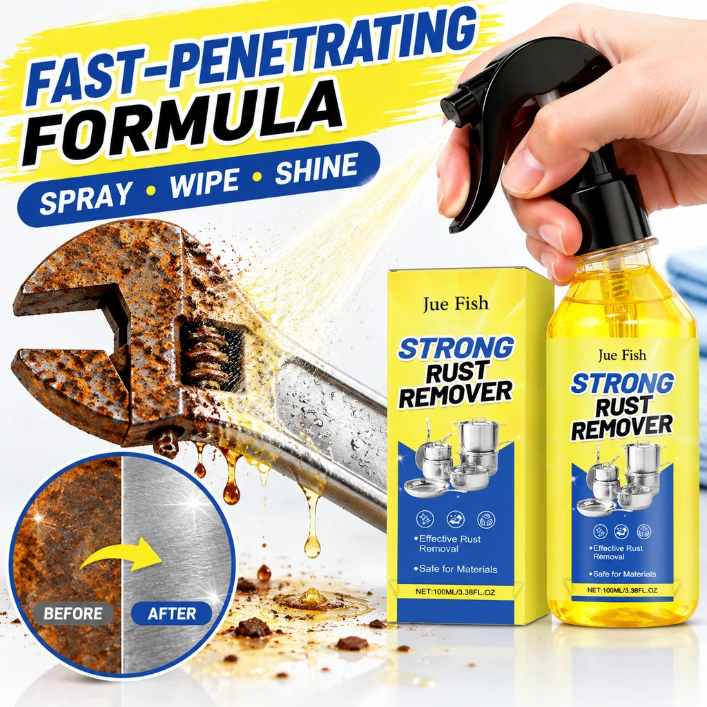 General Metal Rust Remover Spray 100ml Fast-Penetrating Protective Iron Converter for Car Parts Tires Rims Doors Stain Removal