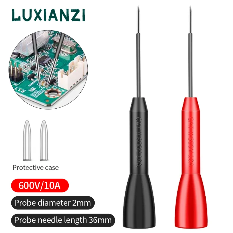 LUXIANZI Digital Multimeter Probe Replaceable Needles Test Leads For LED Tester Lead Wire Pen Cable Probes Needle Tip Set