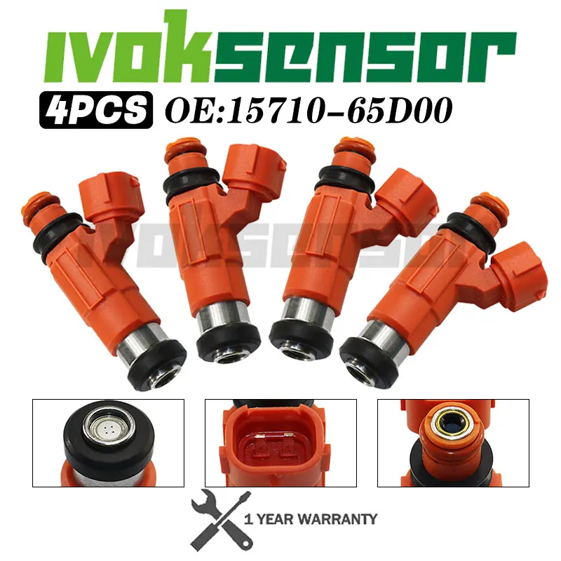 

4 шт./компл. для четырехтактных подвесных топливных впрыска Suzuki 15710-65D00 DF100 DF115 DF140, автомобили, запасные части и аксессуары