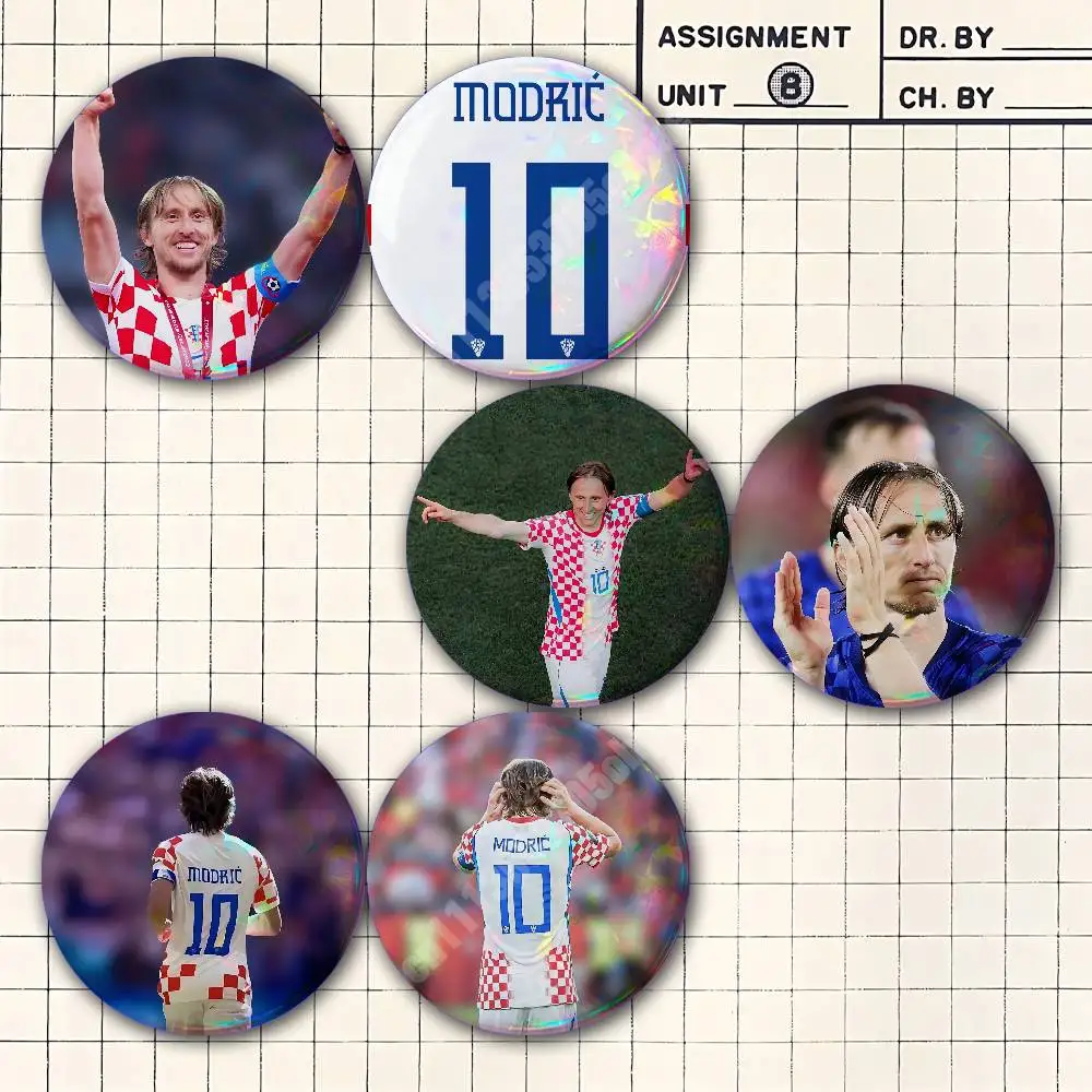 Farewell Croatia L-Luka 10 M-Modric Button Badge 2PC Sets for Bags & Clothes & Accessories Metal Pin Stylish Decoration