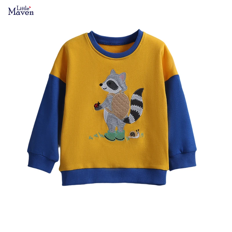 Little Maven Baby Jungen Kinderkleidung 2026 Herbst Frühling Neue Cartoon-Fuchs Kleinkinder Sweatshirts Hoodie