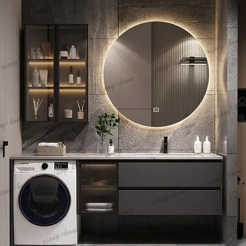 Wooden Closet Bathroom Cabinet Dressers Mirror Toilet Storage Aesthetic Cheap Cupboard Save Space