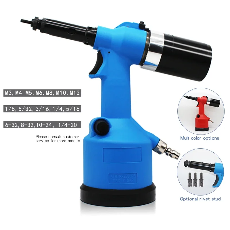 pneumatic automatic nut gun m3-m12 rivet pulling nut gun rl-0312k is complete in specification