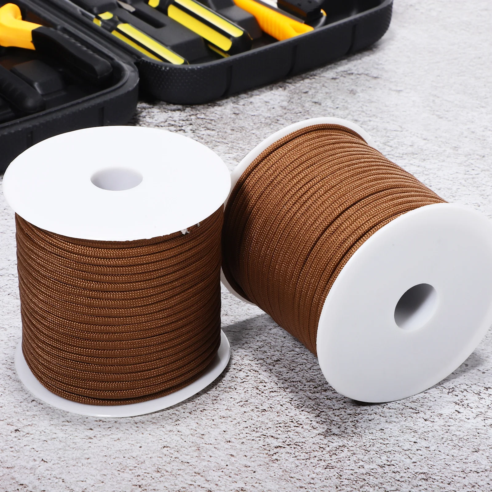 

2 Rolls Coffee Umbrella Rope for Camping Hiking Tent Cords Binding Polypropylene Multipurpose