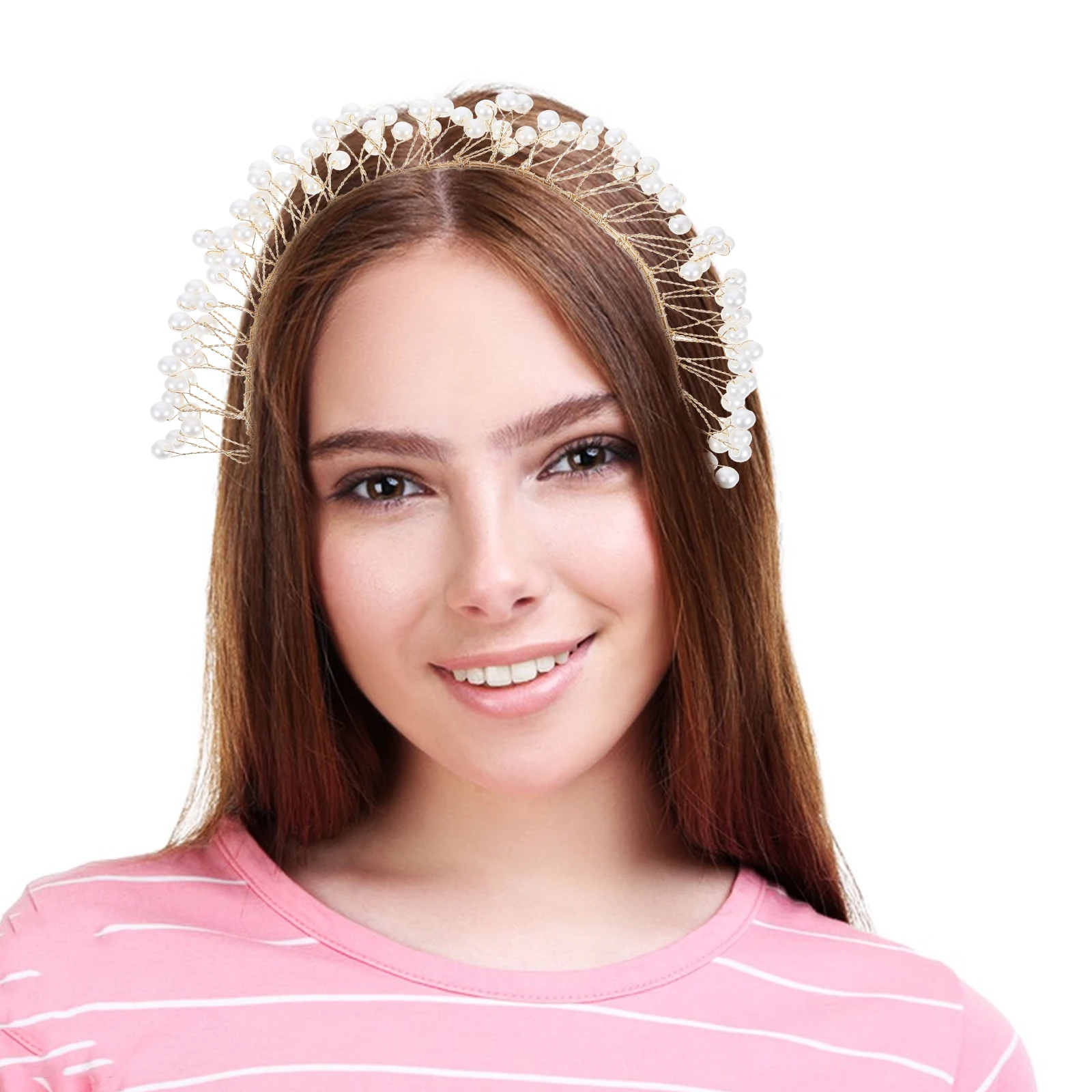 

Sparkling Crystal Rhinestone Bridal Headband Handmade Soft Chain Hair Accessory Lightweight Durable Wedding Party Performance