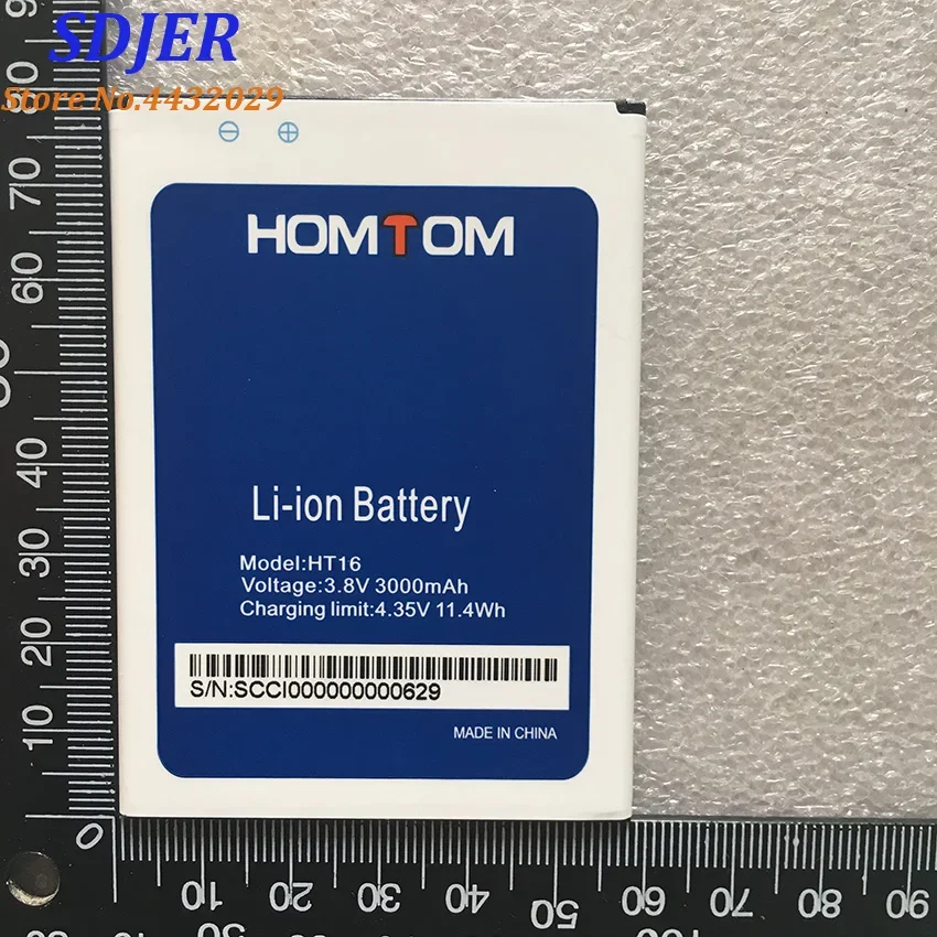 New HOMTOM HT16 Battery Large Capacity 3000mAh Original Backup Batteries Replacement For   Pro Smart Phone