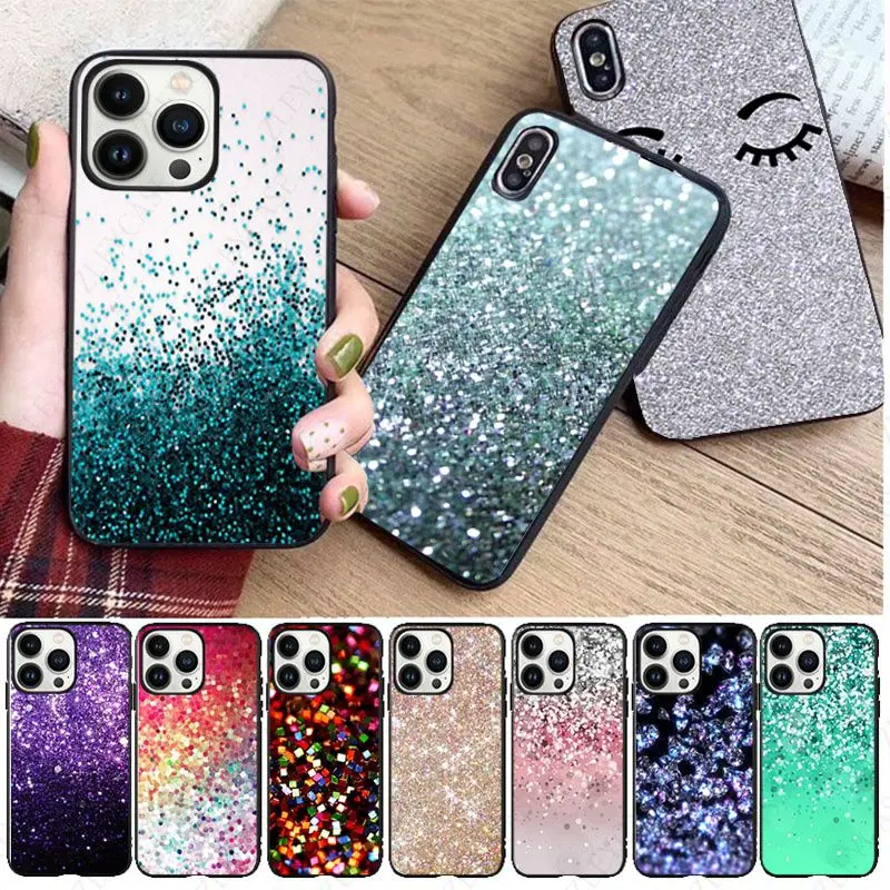 funda glitter wind eyes heart light Phone Cover For iphone 16pro 15pro 14pro 11pro 12pro 13pro max 16plus 7 SE XR 12mini Cases