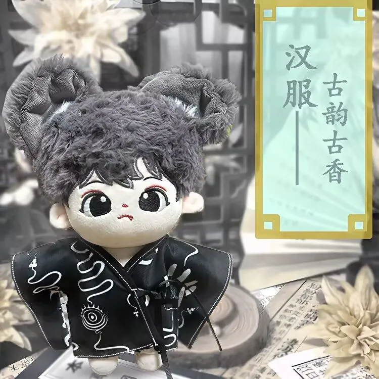 Sukienka dla lalki bawełnianej 20 cm w stylu starożytnym, tanie ubranka dla niemowląt Hanfu yukata oryginalny prezent na Nowy Rok