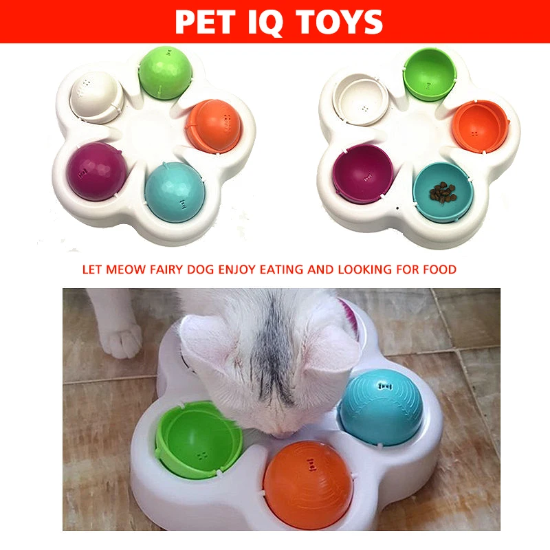 Pet Dog Slow Feeder Toy Spinning Puzzle Treat-Seeking Game Interactive