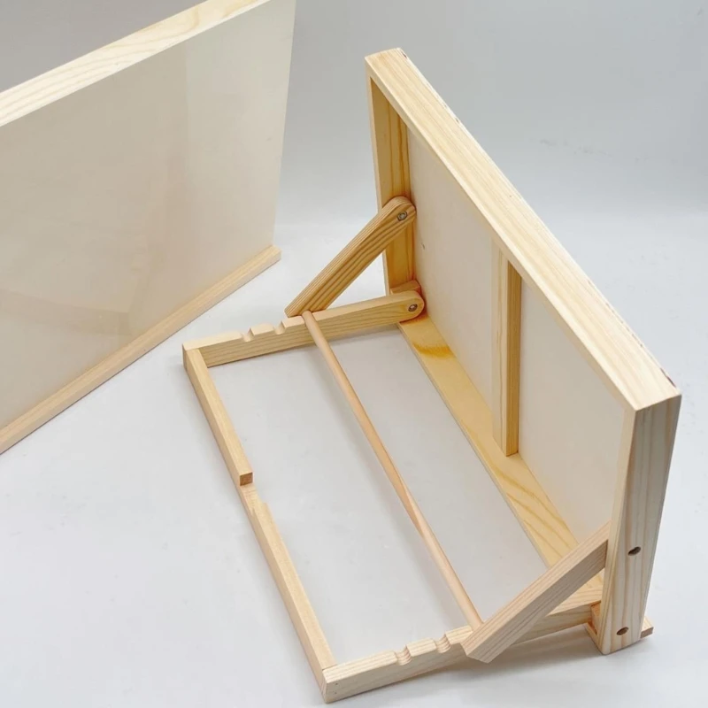 Sudut Kuda-kuda Meja Kayu Portabel Dudukan Kuda-kuda Gambar Dapat Disesuaikan untuk Artis Pemula Sketsa Minyak Air