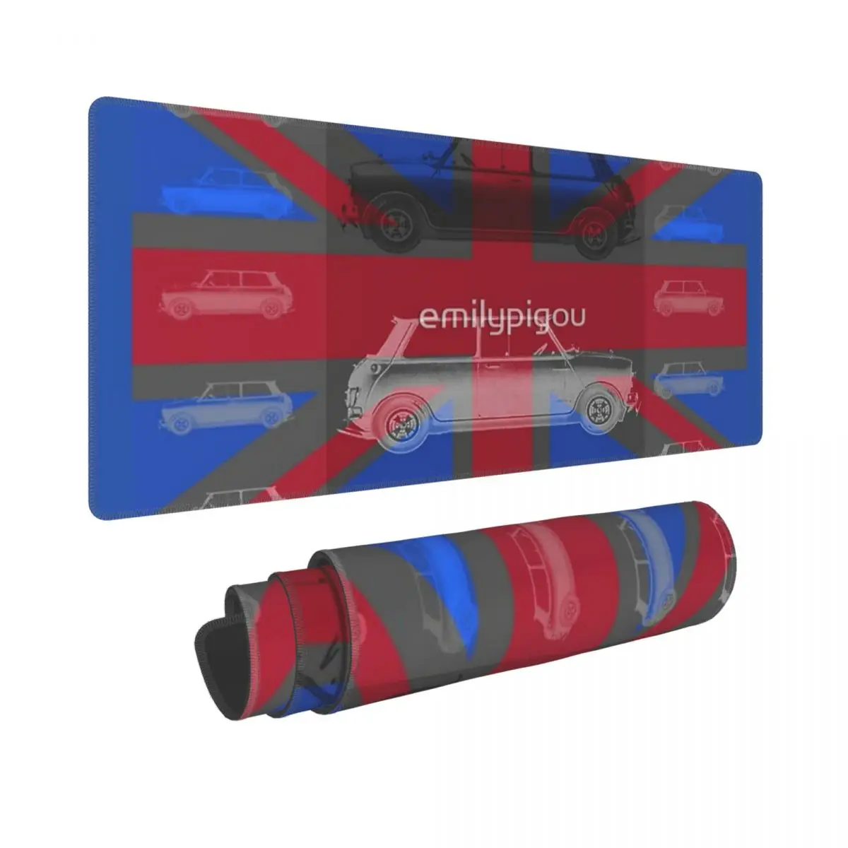 Vintage Cars England Flag Rubber Keyboard Pads