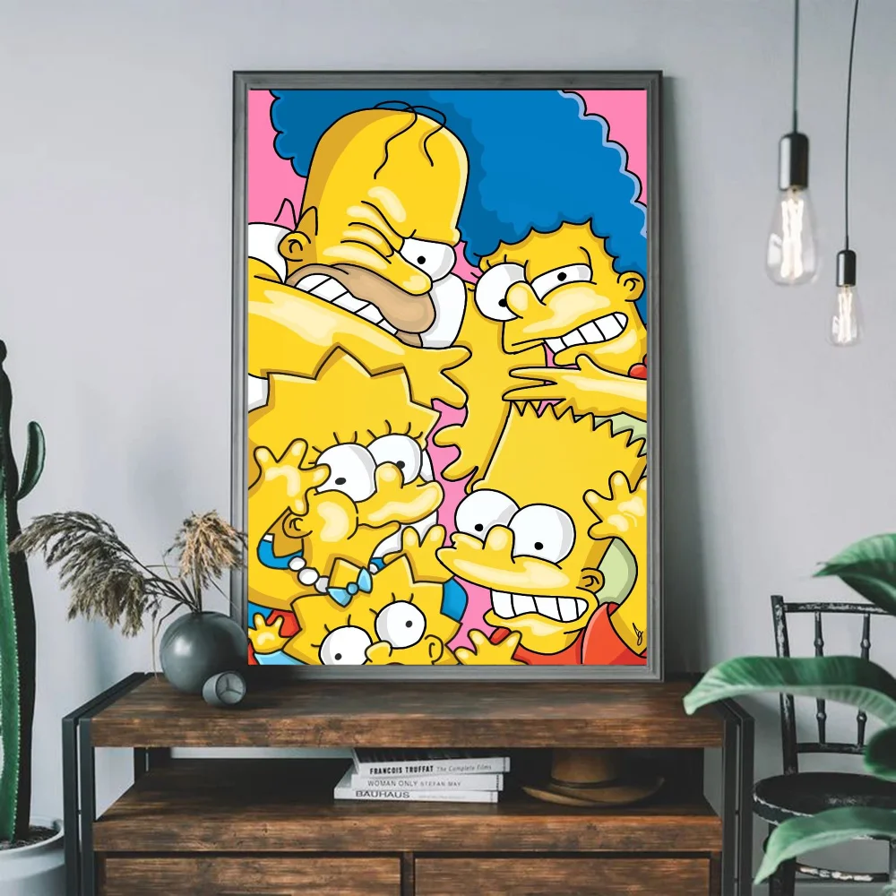 Classic Anime Simpsoning Canvas Painting Wall Art Pictures Cartoon Classic Movie Posters Vintage Room Bar Cafe Decor Home Decor