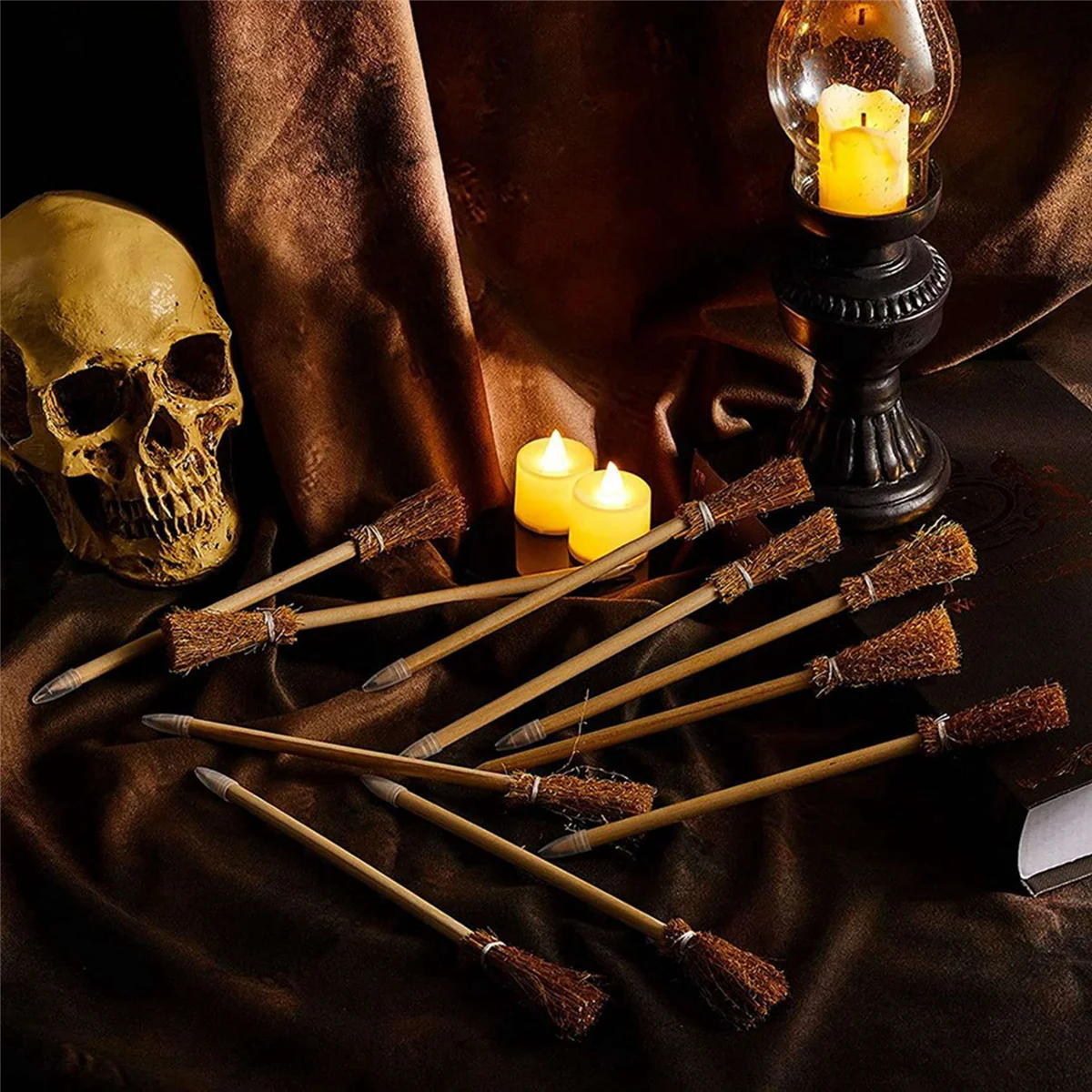 12 Stuks Heks Bezem Potloden Voor Halloween Bezemsteel Ballpoint Potloden Halloween Partij Gunsten Heks Bezem Prop Schrijven