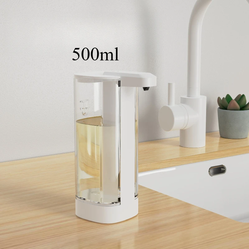 Automatic Sensor Soap Dispenser Rechargeable Wall Mounted Bathroom Multiple Liquid Dispenser Soap Pump 500ml 4 Adjustable Levels