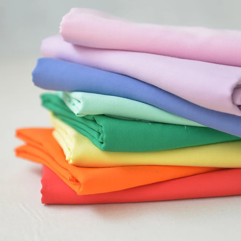 140x50cm Viscose Fabric Summer Wear Pajamas Cool In  Solid Color Artificial Cotton Sateen Cloth
